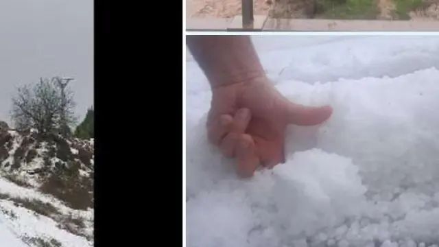 Las fotos y vídeos más espectaculares de la tormenta de granizo en Teruel
