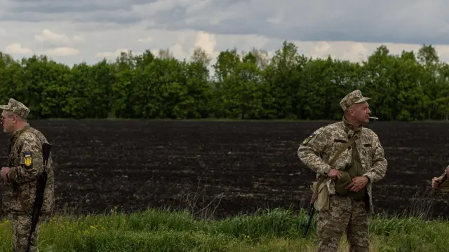 Militares ucranianos cerca de Oleksandriya