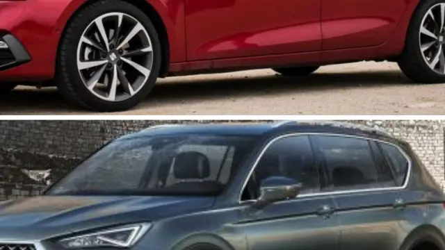 Un modelo de Seat León, arriba, y otro de Seat Tarraco.