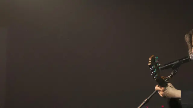 El músico y cantante Nacho Vegas durante el concierto que ofreció el sábado en la sala Oasis de Zaragoza.