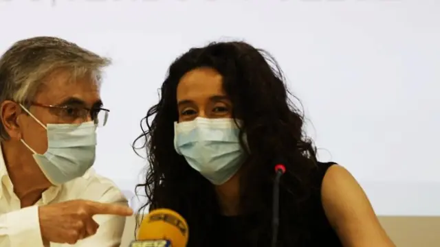 José María Anoro y Raquel Montoiro, durante la rueda de prensa.