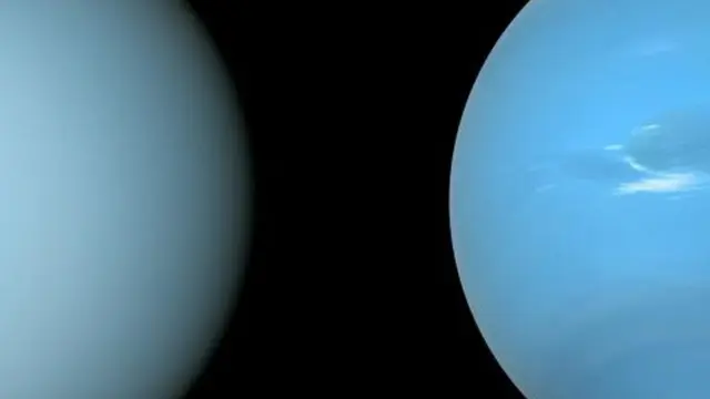Neptuno y Urano.