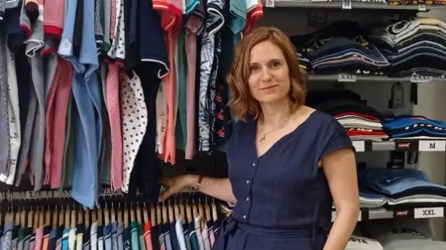 Silvana Avilés, en su tienda de Borja.
