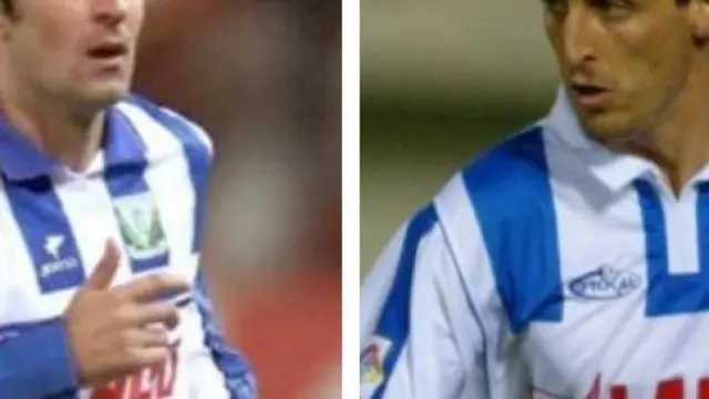 Carcedo (izda.) y Emery (dcha.) cuando fueron compañeros de equipo, de vestuario y de línea media en el Leganés en la termporada 2002-03, en la que nació su complicidad profesional.