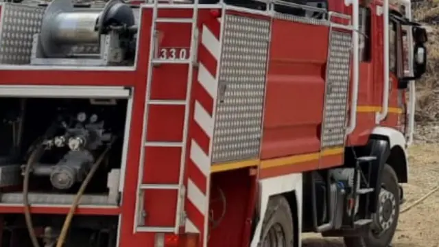 Bomberos de la DPZ actuando esta semana en el incendio de Bubierca