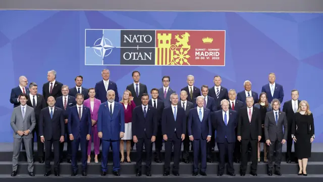 Líderes de la OTAN, en la cumbre de Madrid.