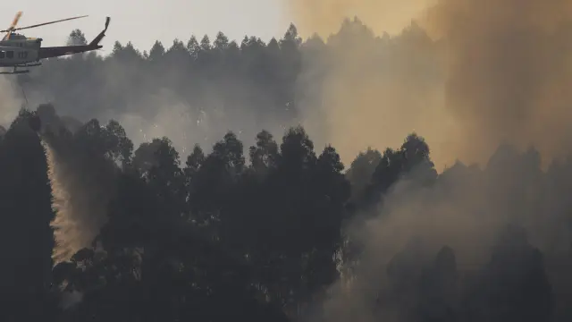 Incendio forestal en Cantabria.