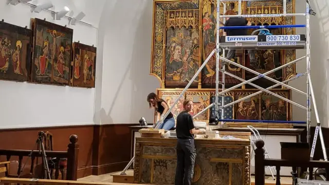 El Museo Diocesano Barbastro - Monzón restaura el retablo de Santa Eulalia de Javierre en Bielsa