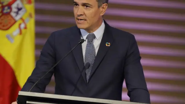 Pedro Sánchez este miércoles en Colombia.