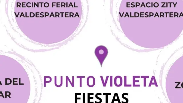 Los seis puntos violeta y el teléfono que estará operativo estas Fiestas del Pilar