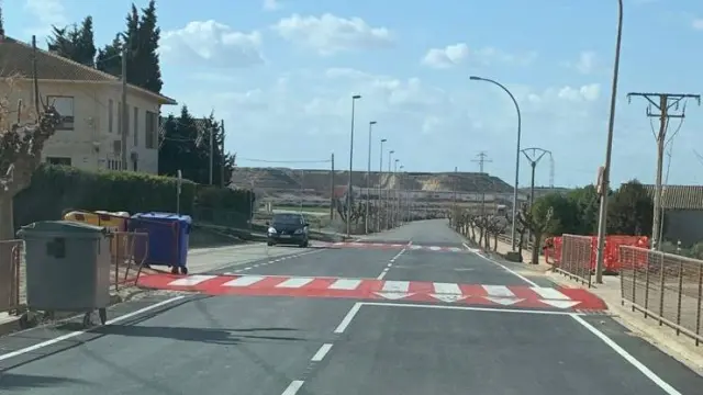Acondicionamiento de la avenida Autonomía de Aragón, en Alcolea de Cinca.