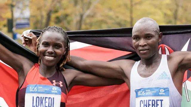 Los kenianos Sharon Lokedi y Evans Chebet