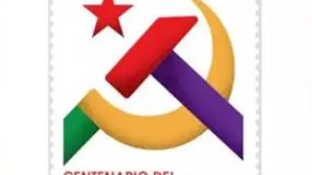 Sello de Correos conmemorativo del centenario del Partido Comunista