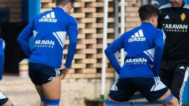 Julen Masach, a la derecha, nuevo preparador físico del cuerpo técnico de Fran Escribá en el Real Zaragoza.