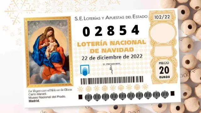 El número 02854 de la Lotería de Navidad.