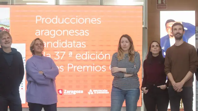 Los aspirantes aragoneses a llegar a la final de los Premios Goya se reunieron en el auditorio de Aragón TV el pasado 23 de noviembre.