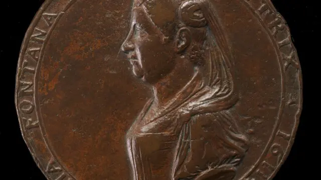 Medalla acuñada en honor de la pintora Lavinia Fontana