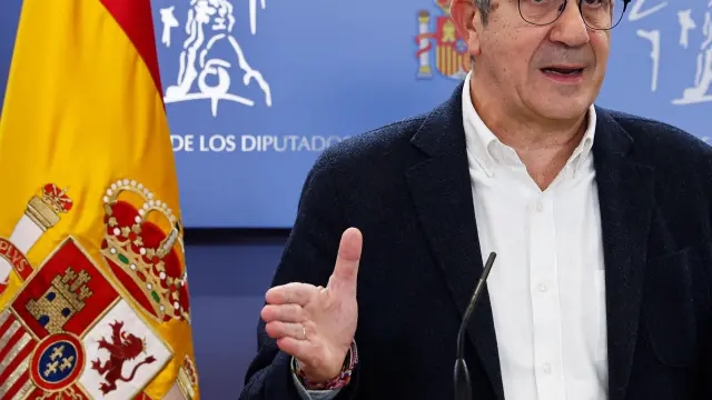 Rueda de prensa del portavoz en el Congreso del PSOE Patxi López