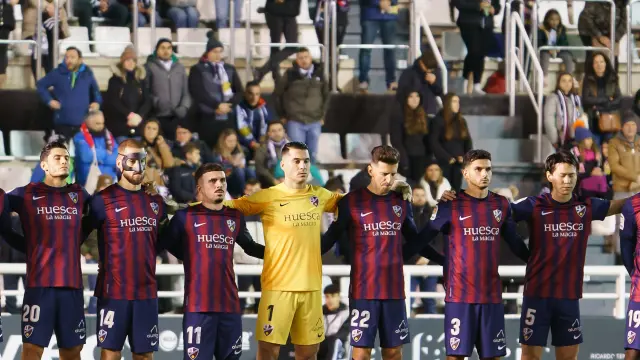 La alineación inicial del domingo pasado en Burgos fue la misma que ante elAndorra, con ella el Huesca ha sumado sus últimos puntos.