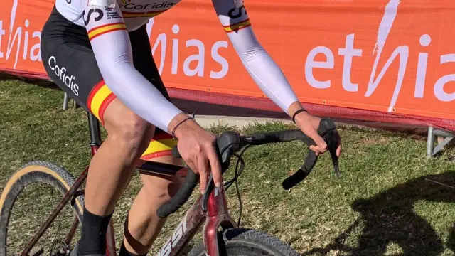 Javier Zaera, durante la Copa del Mundo de ciclocross.