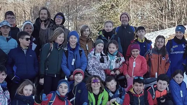 Participantes en la primera jornada del campus organizado por el CP Mayencos y el Club Haut Bearn Ski Nordic.