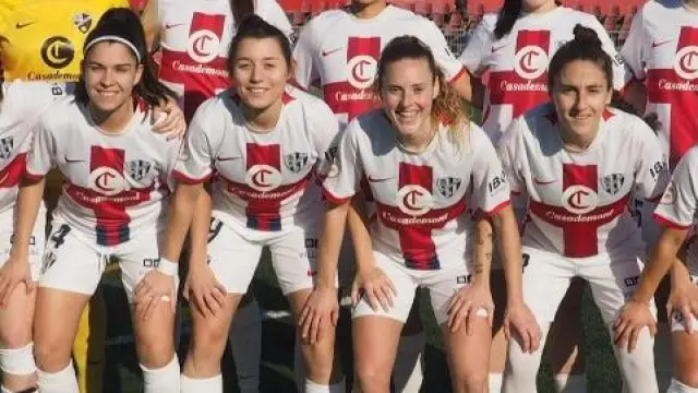 Alineación de la SD Huesca de Primera Nacional femenina.