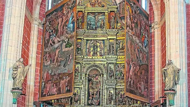 El retablo de la iglesia de Ibdes.
