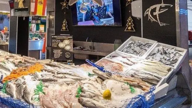 Puesto de pescado de Samuel Franco en el mercado de la calle Andrés Vicente (Las Delicias)