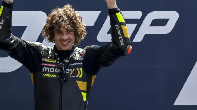 El italiano Marco Bezzecchi (Ducati Desmosedici GP22), vencedor del Gran Premio de Francia de MotoGP