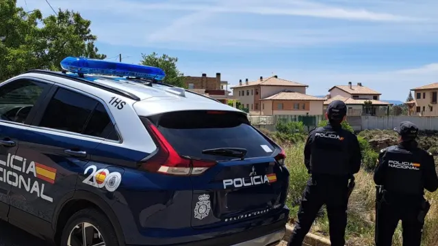 Agentes de la Policía Nacional en Teruel.