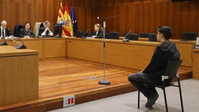 El acusado, durante el juicio celebrado este lunes en Zaragoza.