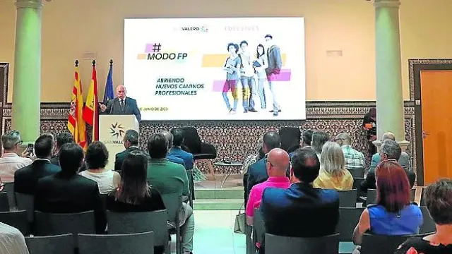 El proyecto #modoFP se presentó este viernes en la sede del Grupo San Valero en Zaragoza