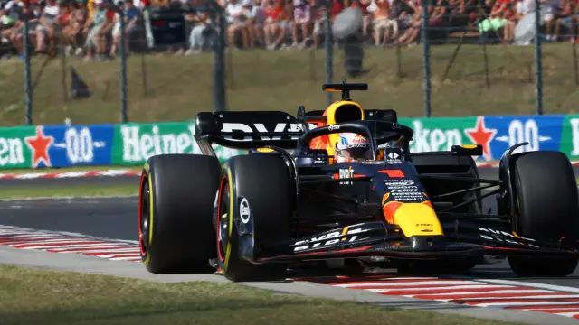 Max Verstappen, durante su participación en el GP de Hungría de este domingo.