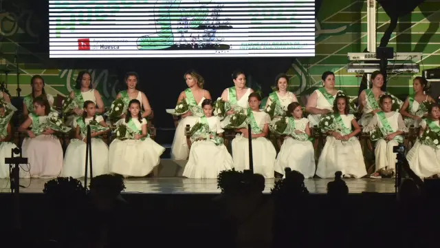 Imagen de archivo de la gala de presentación de las mairalesas en las Fiestas de San Lorenzo 2022 de Huesca.
