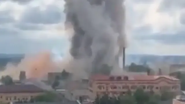 Imagen de la explosión en Moscú.