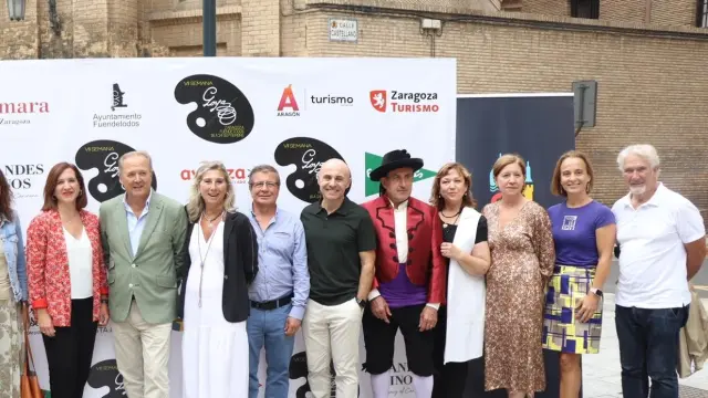 Presentación de la Semana de Goya, que ha tenido lugar este martes en la plaza de Santa Engracia, en Zaragoza.