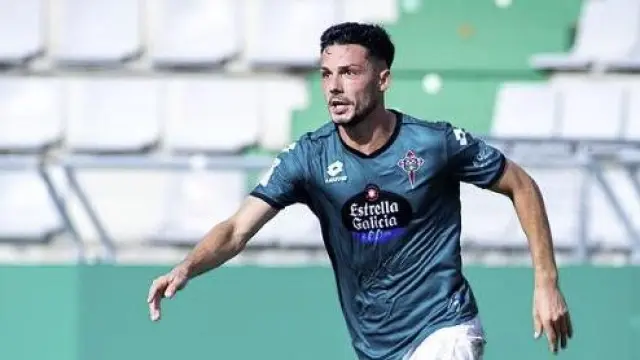 Jesús Bernal, futbolista turolense del Racing de Ferrol.