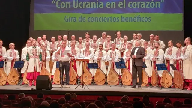 Grupo de músicos de Ucrania que actuará el próximo lunes en Zaragoza.