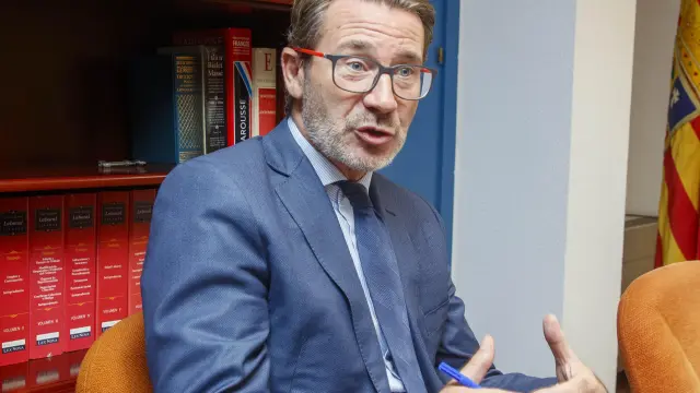 Jesús Divassón, director general de Trabajo del Gobierno de Aragón, durante la entrevista.
