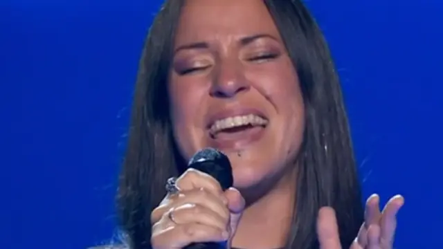 Noelia Rodríguez, durante su actuación en el programa de Antena Tres el viernes por la noche.