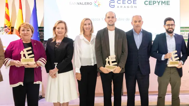Los galardonados de los premios 'Talento Empleo Aragón' 2023