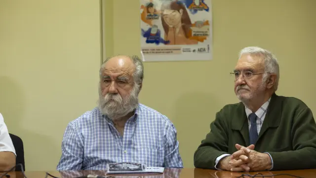 Miguel Lierta y José Piquer Caballero, de la Asociación Ictus de Aragón (Aida).
