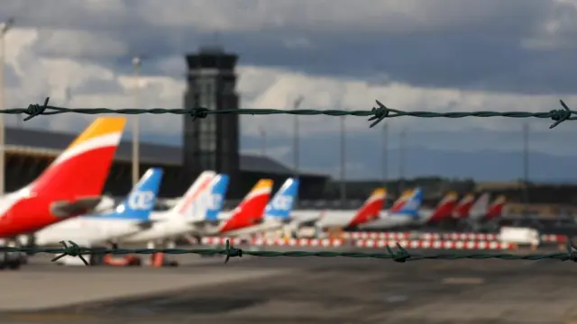 Aviones en el aeropuerto de Barajas
