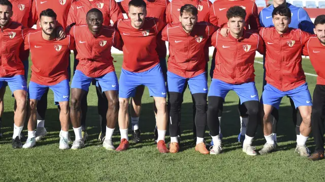 Último entrenamiento del Barbastro antes de enfrentarse al Barcelona en la Copa del Rey.