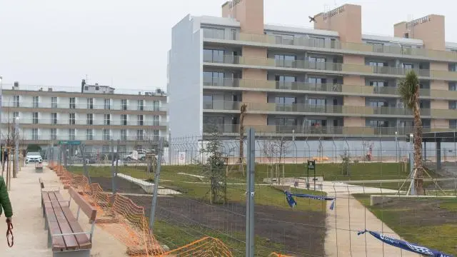 Las 65 viviendas del parque Pignatelli, prácticamente terminadas, el pasado mes de diciembre.