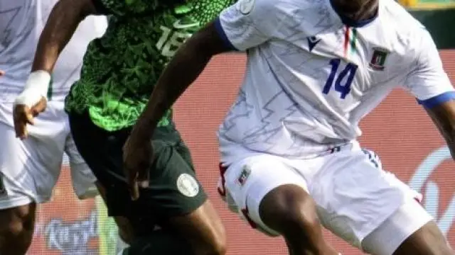Balboa, de la SD Huesca, durante su participación con Guinea Ecuatorial en la Copa de África.
