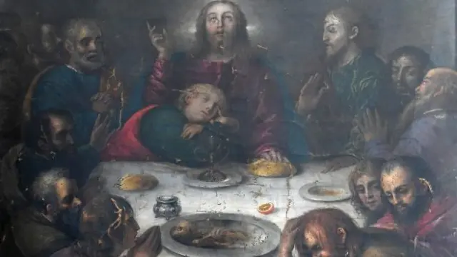 El lienzo de la Última Cena encontrado en Alcañiz.