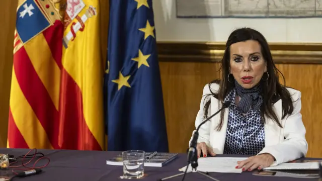 Marta Fernández, durante la presentación de los actos del 23 de abril.