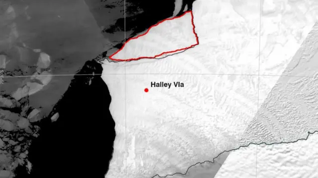 Un iceberg del tamaño de Gomera se desprende en la Antártida