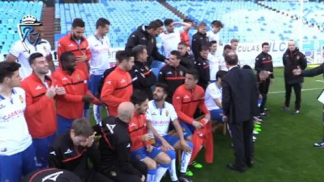 'Makinf of' de la foto oficial del Real Zaragoza